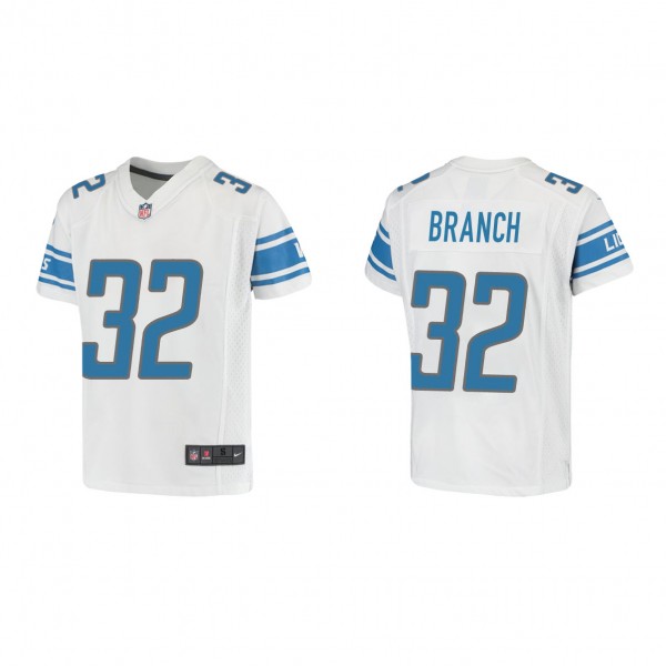 Youth Detroit Lions Brian Branch White 2023 NFL Dr...