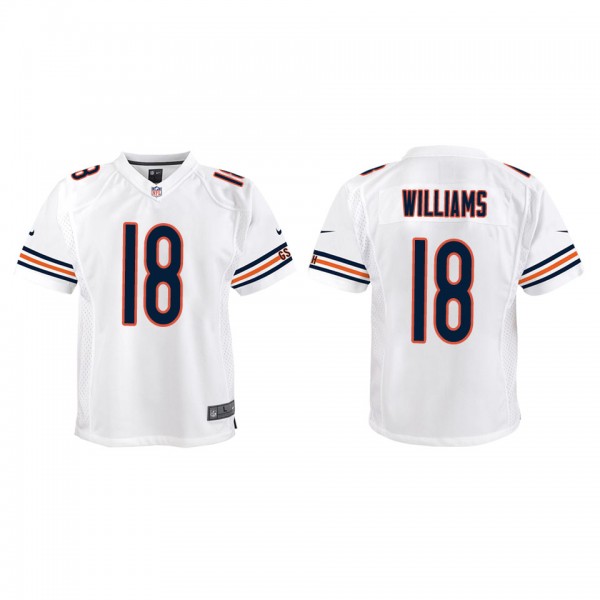 Youth Caleb Williams Chicago Bears White Game Jers...