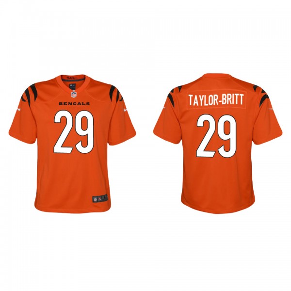 Youth Cincinnati Bengals Cam Taylor-Britt Orange G...