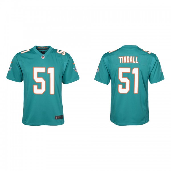 Youth Miami Dolphins Channing Tindall Aqua 2022 NF...