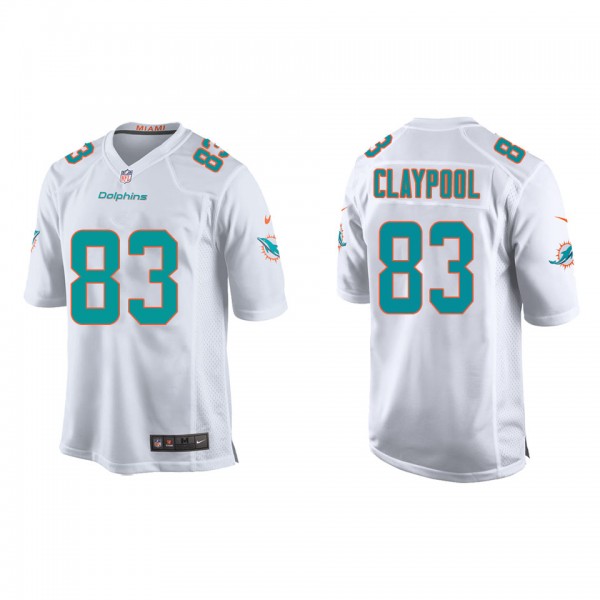 Youth Miami Dolphins Chase Claypool White Game Jer...