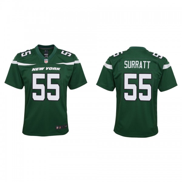 Youth New York Jets Chazz Surratt Green Game Jerse...