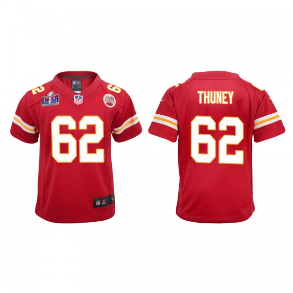 Youth Joe Thuney Kansas City Chiefs Red Super Bowl...