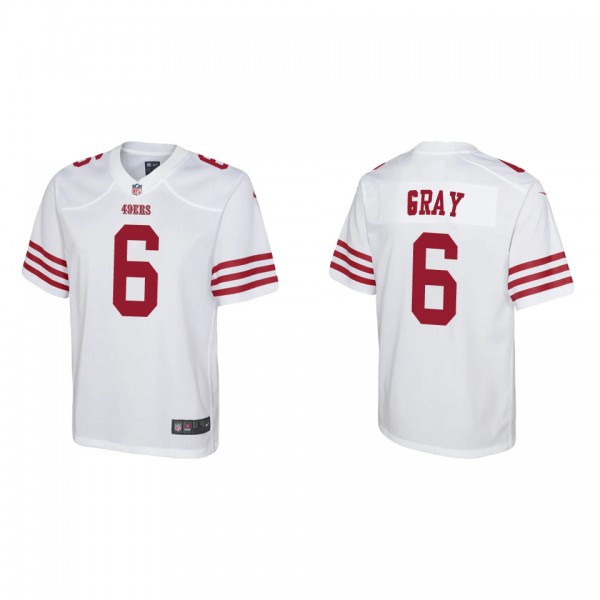 Youth San Francisco 49ers Danny Gray White Game Je...