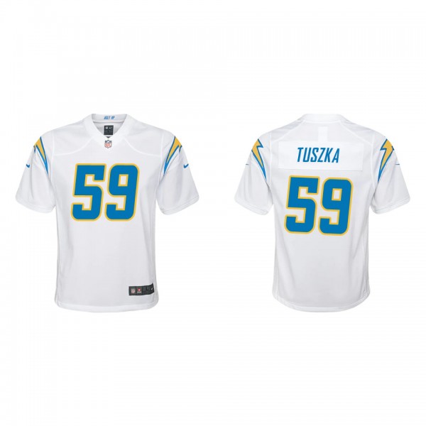 Youth Los Angeles Chargers Derrek Tuszka White Gam...