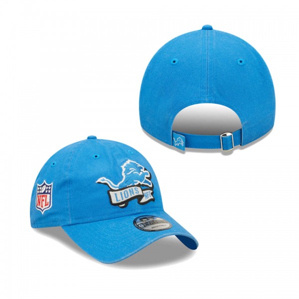 Youth Detroit Lions Blue 2022 Sideline Adjustable 9TWENTY Hat