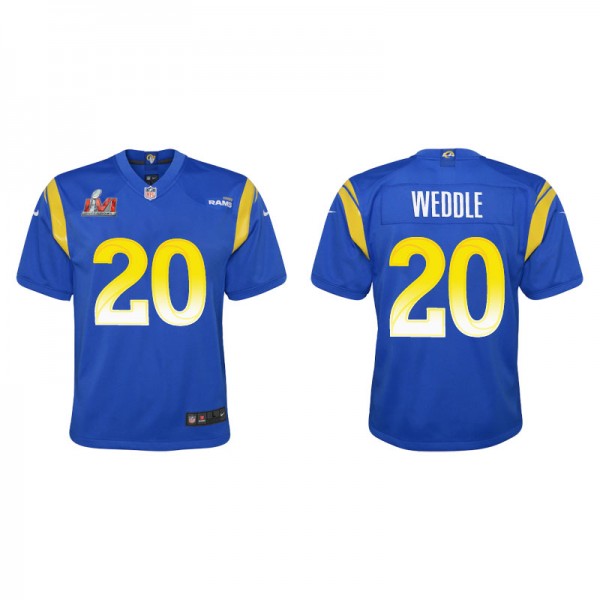 Youth Los Angeles Rams Eric Weddle Royal Super Bow...