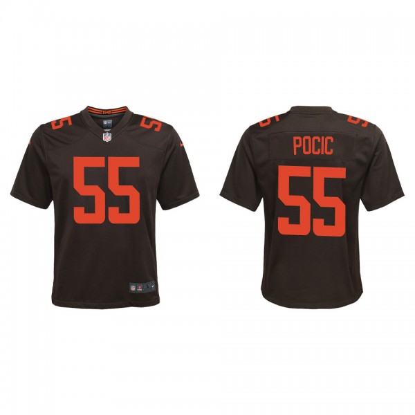 Youth Cleveland Browns Ethan Pocic Brown Alternate...