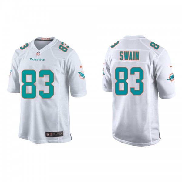 Youth Miami Dolphins Freddie Swain White Game Jers...