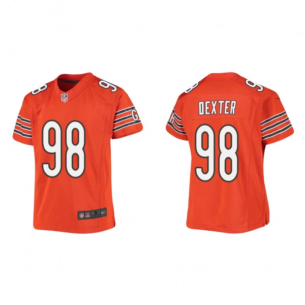 Youth Chicago Bears Gervon Dexter Orange 2023 NFL Draft Game Jersey