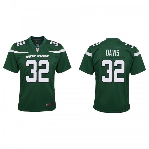 Youth Isaiah Davis New York Jets Green Game Jersey