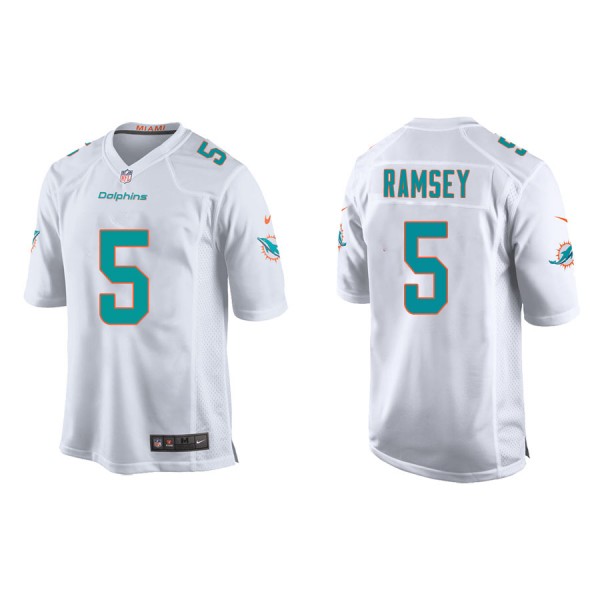Youth Miami Dolphins Jalen Ramsey White Game Jerse...