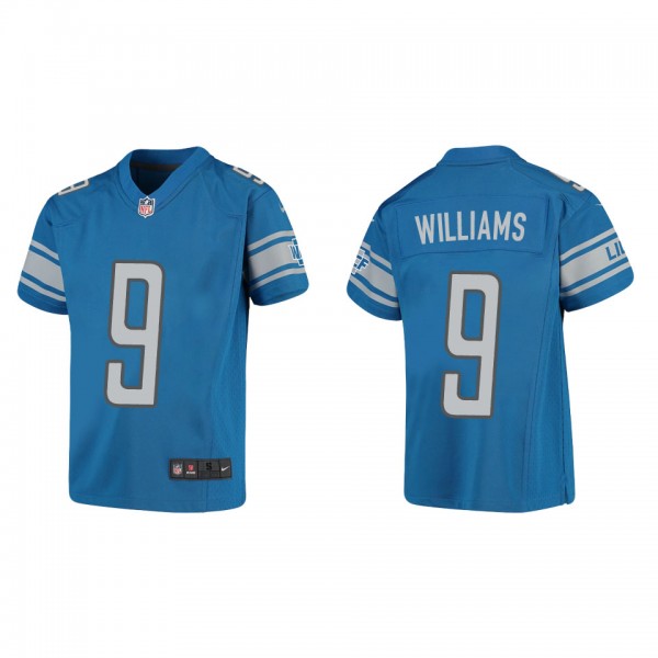 Youth Detroit Lions Jameson Williams Blue Game Jer...