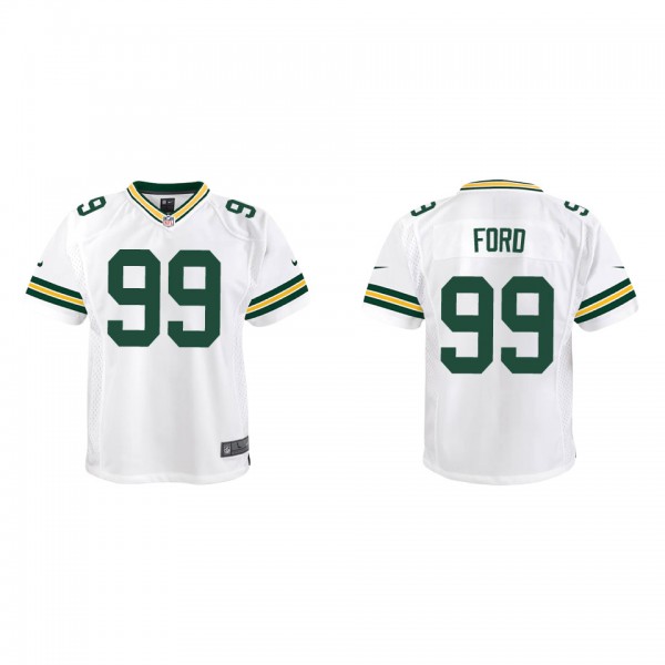Youth Green Bay Packers Jonathan Ford White Game Jersey