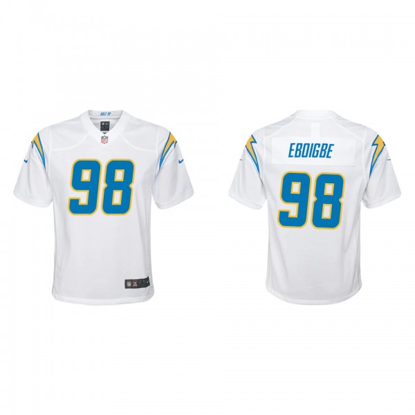Youth Justin Eboigbe Los Angeles Chargers White Ga...