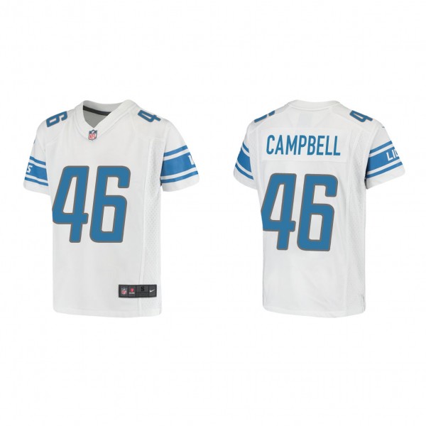 Youth Detroit Lions Jack Campbell White 2023 NFL D...