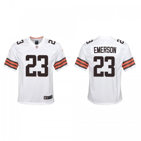 Youth Cleveland Browns Martin Emerson White Game J...