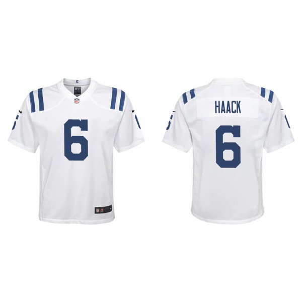 Youth Indianapolis Colts Matt Haack White Game Jer...