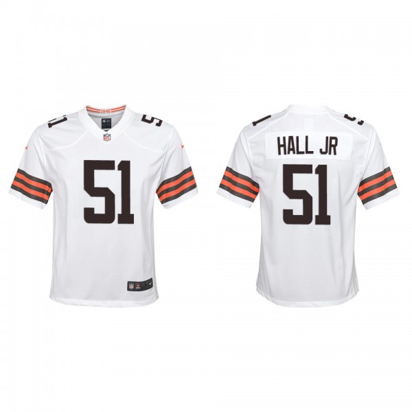 Youth Michael Hall Jr. Cleveland Browns White Game...