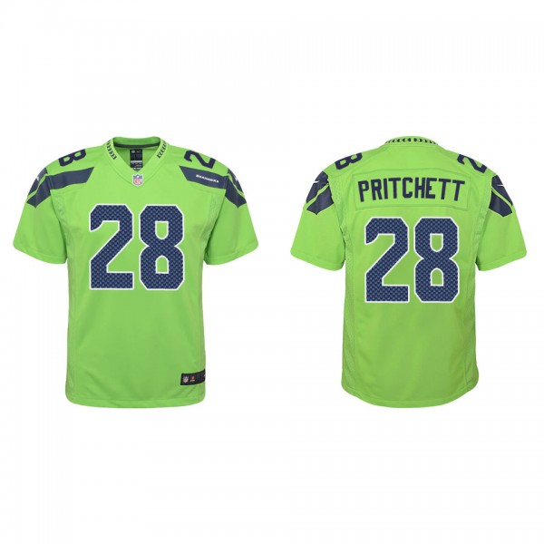 Youth Nehemiah Pritchett Seattle Seahawks Green Al...