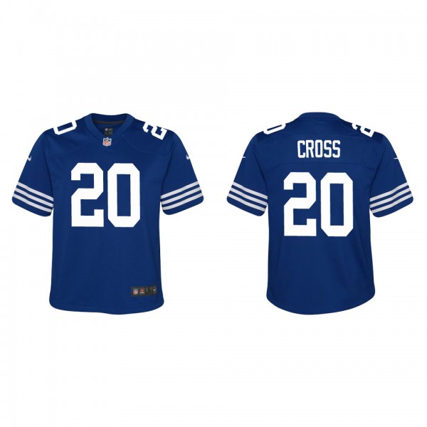 Youth Indianapolis Colts Nick Cross Royal 2022 NFL Draft Alternate Game Jersey