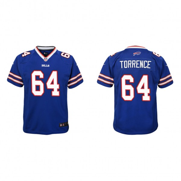 Youth Buffalo Bills O'Cyrus Torrence Royal 2023 NFL Draft Game Jersey