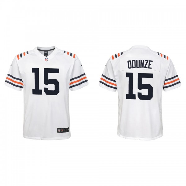 Youth Rome Odunze Chicago Bears White Classic Game...