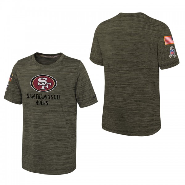Youth San Francisco 49ers Olive 2022 Salute To Ser...