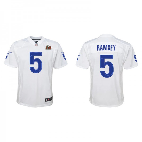 Youth Jalen Ramsey Los Angeles Rams White Super Bo...