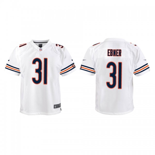 Youth Chicago Bears Trestan Ebner White Game Jerse...