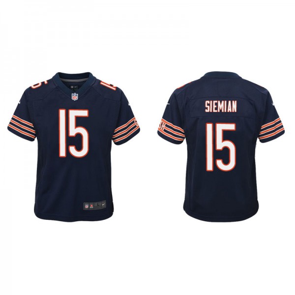 Youth Chicago Bears Trevor Siemian Navy Game Jerse...