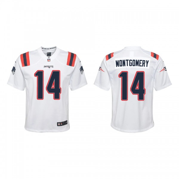Youth New England Patriots Ty Montgomery White Gam...