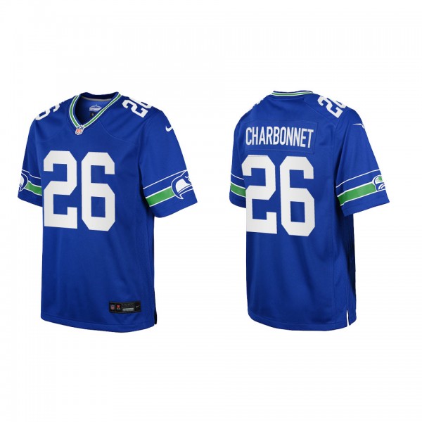 Zach Charbonnet Youth Seattle Seahawks Royal Throw...