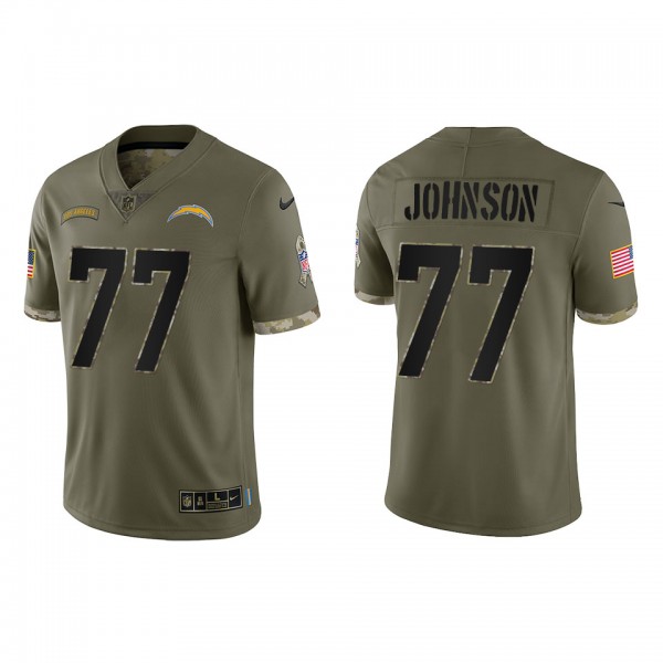 Zion Johnson Los Angeles Chargers Olive 2022 Salut...